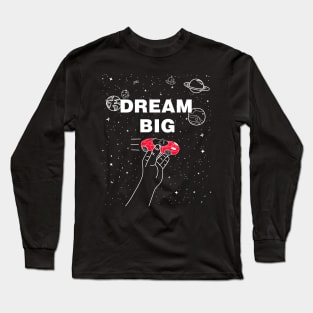 Black t-shirt SpaceX Tesla DREAM BIG Long Sleeve T-Shirt